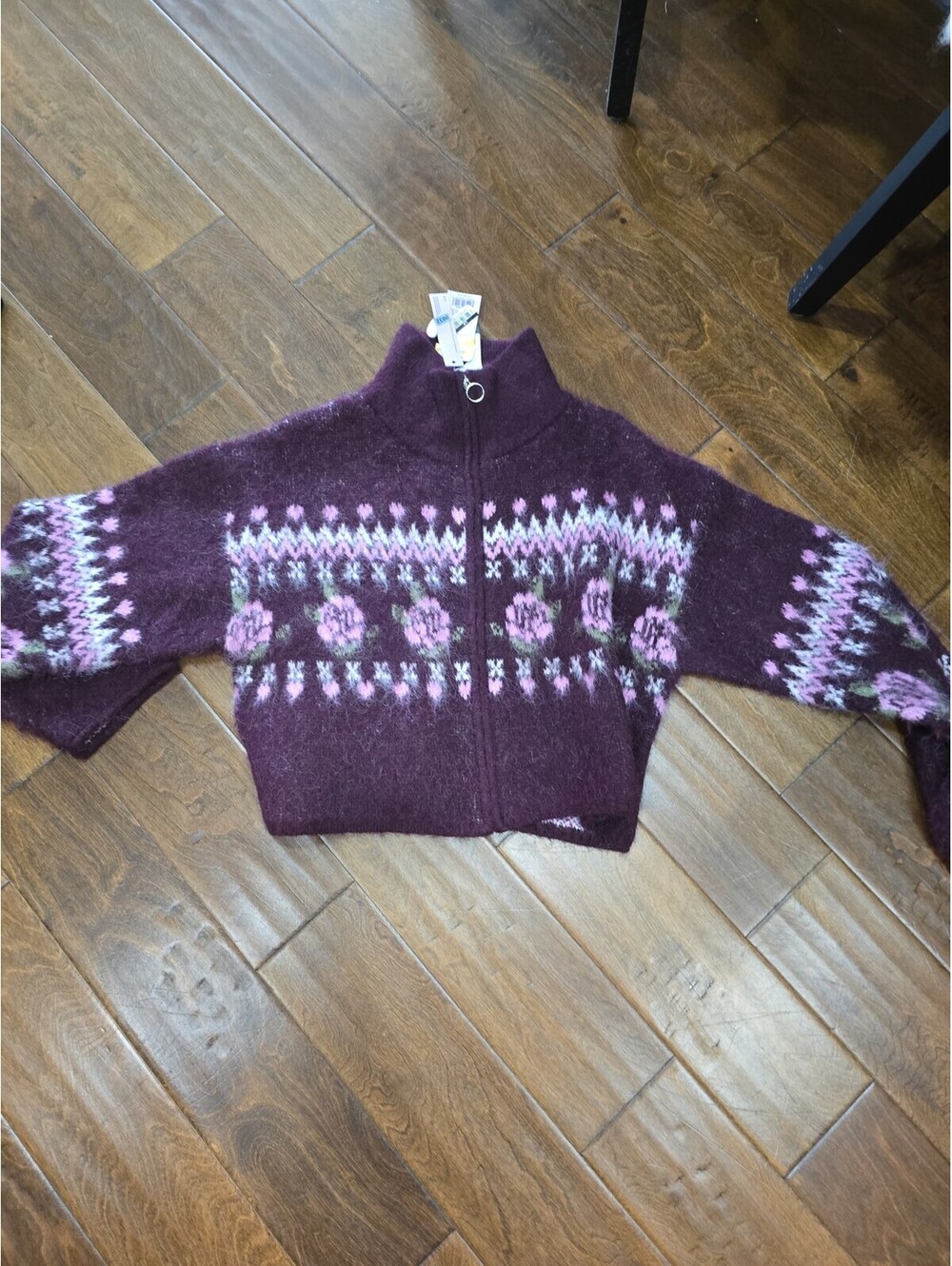 NWT Womens Small full zip sweater 32G3